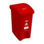 PAPELERA VAIVEN 35 LITROS ROJA "PELIGROSOS"