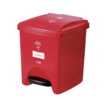 PAPELERA DE PEDAL 20 LITROS ROJA "BIOLOGICO"