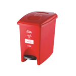 PAPELERA DE PEDAL 10 LITROS ROJA "BIOLOGICO"