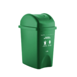 PAPELERA VAIVEN 10 LITROS VERDE ORGANICOS