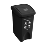 PAPELERA VAIVEN 35 LITROS  NEGRA NO APROVECHABLE