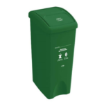 PAPELERA VAIVEN 53 LITROS  VERDE ORGANICOS
