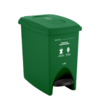 PAPELERA DE PEDAL 10 LITROS VERDE ORGANICOS