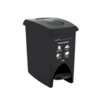 PAPELERA DE PEDAL 10 LITROS NEGRA NO APROVECHABLE
