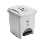 PAPELERA DE PEDAL 20 LITROS BLANCA RECICLABLE