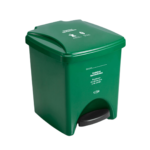 PAPELERA DE PEDAL 20 LITROS VERDE ORGANICOS