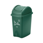 PAPELERA VAIVEN MATERIAL RECUPERADO 10 LITROS VERDE ORGANICO