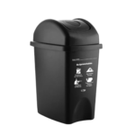 PAPELERA VAIVEN MATERIAL RECUPERADO 10 LITROS NEGRO NO APROVECHABLE