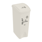PAPELERA VAIVEN MATERIAL RECUPERADO 53 LITROS BLANCO APROVECHABLE