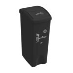 PAPELERA VAIVEN MATERIAL RECUPERADO 53 LITROS NEGRA NO APROVECHABLE