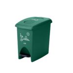 PAPELERA DE PEDAL MATERIAL RECUPERADO 10 LITROS VERDE ORGANICOS