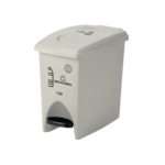 PAPELERA DE PEDAL MATERIAL RECUPERADO 10 LITROS BLANCA APROVECHABLE