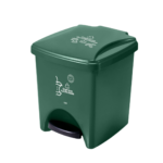 PAPELERA DE PEDAL MATERIAL RECUPERADO 20 LITROS VERDE ORGANICO
