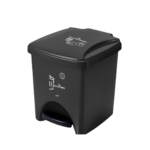 PAPELERA PEDAL MATERIAL RECUPERADO 20 LITROS NEGRA NO APROVECHABLE