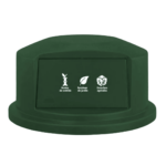 Tapa Domo BRUTE® Verde para Contenedor de 121 Litros Orgánicos