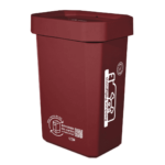 Caneca-Papelera Ecobins Vaivén 26L Roja Residuos Peligrosos