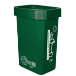 Caneca-Papelera Ecobins Vaivén 53L Verde Orgánico Aprovechable
