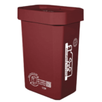 Caneca-Papelera Ecobins Vaivén 53L Roja Residuos Peligrosos