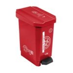 Caneca Plástica Pedal 22 Litros Rojo Para Residuos Peligrosos