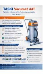 Taski Vacumat 44T Aspiradora Industrial - Doble Motor 44 L - Imagen 2