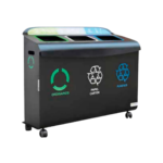 Punto Ecológico Icona M 3 Compartimentos 140L - Acero Cold Rolled