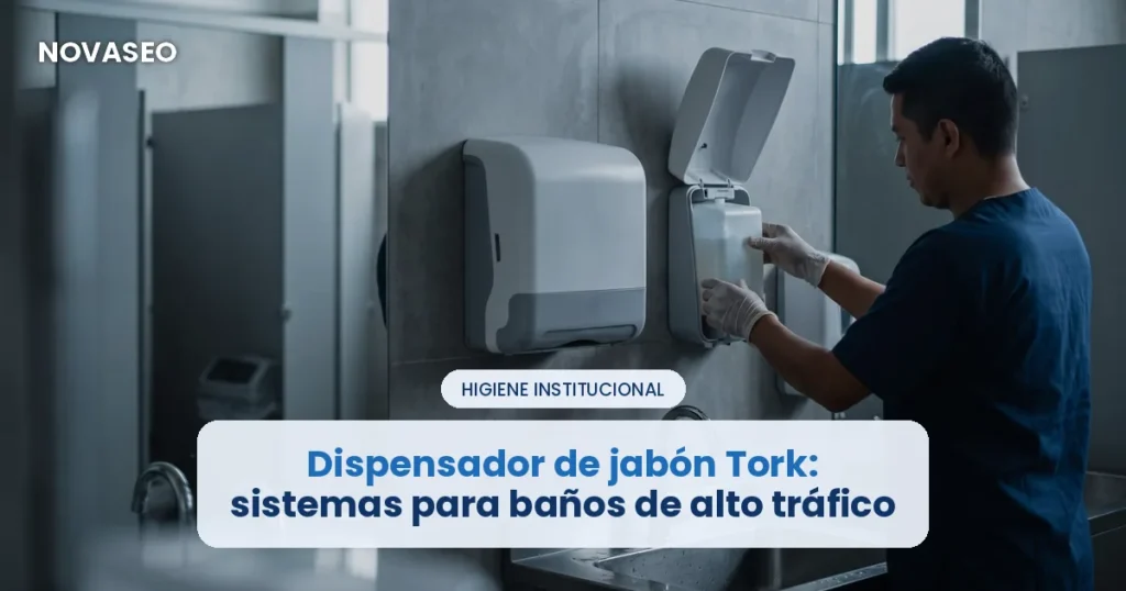Dispensador de jabón Tork: sistemas de higiene para baños de alto tráfico