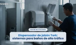 Dispensador de jabón Tork: sistemas de higiene para baños de alto tráfico