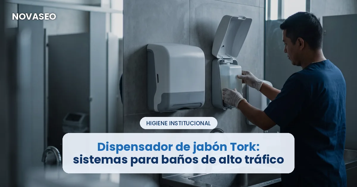 Dispensador de jabón Tork: sistemas de higiene para baños de alto tráfico